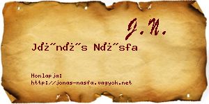 Jónás Násfa névjegykártya